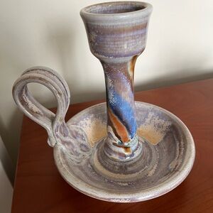 Artisan Ceramic Candle Holder - Multicolor
